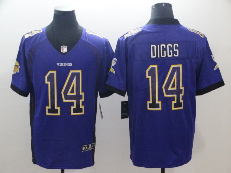 Men Minnesota Vikings #14 Diggs Purple Drift Fashion Color Rush Limited NFL Jerseys